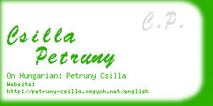 csilla petruny business card